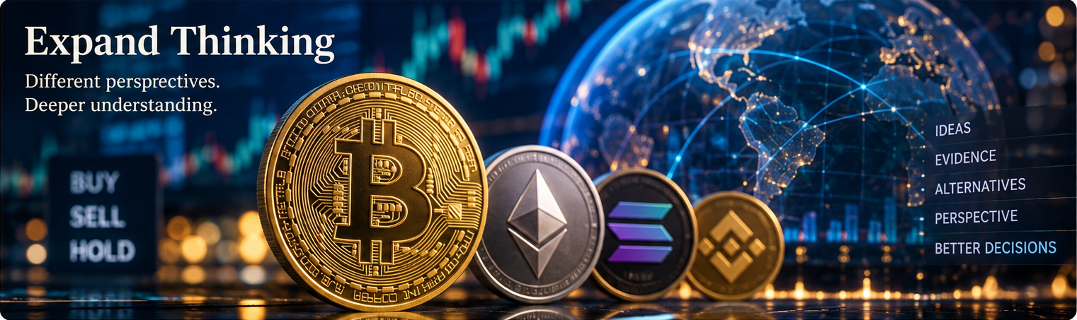 Cryptocurrency — our chosen example for challenging and revisiting a view.